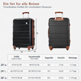 Merax 3 Piece ABS Hardshell Luggage Sets Spinner Wheel Suitcase TSA Lock Suit Case
