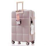 Merax 3 Piece Luggage Set with Cup Holder ABS Hardshell Lightweight Suitcase Sets Spinner Wheels Suitcase with TSA Lock, 20 Inch Airline Certified Carry - on Luggage, 20" 24" 28", Rosy Brown