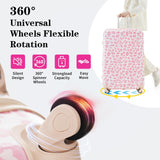 Merax 3 Piece Luggage Sets, Hardside Expandable Luggages Spinner Leopard Suitcase with TSA Lock Lightweight Rolling Carry on Luggage 20inch 24inch 28inch,Pink Leopard