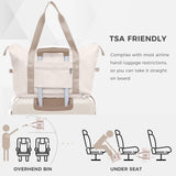 Merax 4 Piece Luggage Set, 20” with USB Port, Expandable ABS Durable Suitcase with Travel Bag, Cup Holder, ABS Hard Shell Luggage with Spinner Wheels, Beige+Gold