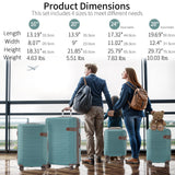 Merax 4 Piece Luggage Set, ABS Hard Shell Lightweight Expandable Travel Luggage with 4 Packing Cubes, TSA Lock and Spinner Wheels for Men Women, 16”20”24”28”, Blue