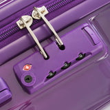 Merax Hard Shell Luggage Set 3 Piece Spinner Suitcase with Usb Airline Approved Carry On 20 Inch ABS+PC Suitcase Side Hook Luggage Lightweight Checked Baggage set, Purple and Pink, 20"+ 24"+ 28"