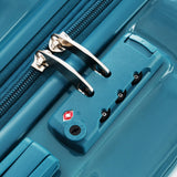Merax Hard Shell Luggage Set 3 Piece Spinner Suitcase with Usb Airline Approved Carry On 20 Inch ABS+PC Suitcase Side Hook Luggage Lightweight Checked Baggage set, Gradient Aqua, 20"+ 24"+ 28"