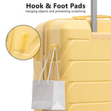 Merax Luggage Set, 3 Piece Hardside Suitcase Set, 20 - inch, 24 - inch, 28 - inch Luggage, Carry on Luggage Set, Travel Luggage Set, Large Suitcase with Wheels,Yellow