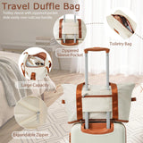 Merax Luggage Set 3 Piece Suitcase Set, 20 - Inch Carry On Luggage Lightweight Suitcases with Wheels, TSA Lock, Collision - Protection Angle (White)