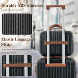Merax Luggage Set 6 Piece, Lightweight ABS Hardshell Suitcases with Spinner Wheels & TSA Lock, Carry - On & Checked Travel Luggage for Family Travel