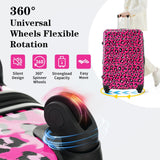 Merax Luggage Set Carry On Luggage with TSA Lock Hard Shell Suitcases & Travel Bag Dual Spinner Wheels Lightweight Durable Travel Set (Hot Pink Leopard, 3 PC(20+24+28))