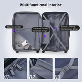 Merax Luggage Set Carry On Luggage with TSA Lock Hard Shell Suitcases & Travel Bag Dual Spinner Wheels Lightweight Durable Travel Set (Purple, 5 PC(16+20+24+28+Bag+8 Luggage Storage Bags))