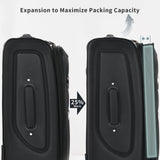 Merax Luggage Set, Softside Suitcase 3 Piece, Expandable Lightweight Luggage Sets with Duffel Bag 22" 26" 30" Suitcase with Wheels TSA Lock,Black