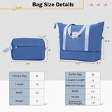 Merax Luggage Sets 2 Piece Suitcase Set, Hardshell 20 IN & 24 IN Suitcase Set with Duffel Bag, Travel Suitcases with Spinner Wheels and TSA Lock(Blue)
