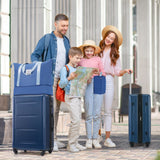 Merax Luggage Sets 2 Piece Suitcase Set, Hardshell 20 IN & 24 IN Suitcase Set with Duffel Bag, Travel Suitcases with Spinner Wheels and TSA Lock(Blue)