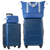 Merax Luggage Sets 2 Piece Suitcase Set, Hardshell 20 IN & 24 IN Suitcase Set with Duffel Bag, Travel Suitcases with Spinner Wheels and TSA Lock(Blue)