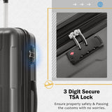 Merax Luggage Sets 20/28 Inch Suitcase Sets with TSA Lock Hardshell Luggage with Bags