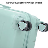 Merax Luggage Sets 3 Piece, Hardshell Suitcase with Lock Double Spinner Wheels, Green, 20/24/28 Inch