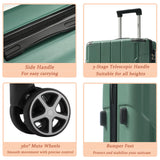 Merax Luggage Sets 3 - Piece Hardshell with Spinner Wheels Lightweight Suitcase with Corner Guards (Green, 20/24/28)