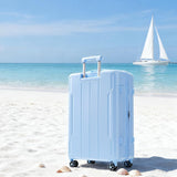 Merax Luggage Sets 3 - Piece Hardshell with Spinner Wheels Lightweight Suitcase with Corner Guards (Skyblue, 20/24/28)
