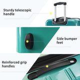 Merax Luggage Sets 3 Piece, Hardside Expandable Suitcase Set with Spinner Wheels, Lightweight Multicolor 20+24+28 IN Suitcase with Carry on Luggage, Green and Yellow