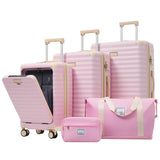 Merax Luggage Sets 5 Piece with 20 Inch Front Opening,24