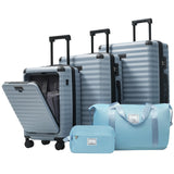 Merax Luggage Sets 5 Piece with 20 Inch Front Opening,24