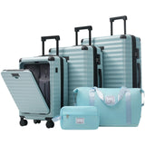 Merax Luggage Sets 5 Piece with 20 Inch Front Opening,24