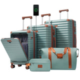 Merax Luggage Sets 5 Piece with 20 Inch Front Opening,24