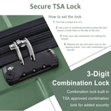 Merax Luggage Sets 6 Piece Hardshell Suit case, Expandable Lightweight Suitcases with Dual Wheels, TSA Lock for Men Women, Green