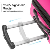 Merax Luggage Sets, Hardshell Luggage Sets 3 Piece 20"+24"+28" Luggages Hardside Spinner Suitcase with TSA Lock, Pink