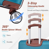 Merax Luggage Sets, Hardshell Luggage Sets 4 Pieces 20"+24"+28" Luggages and Cosmetic Case Spinner Suitcase with TSA Lock Lightweight, Blue