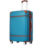 Merax Luggage Sets, Hardshell Luggage Sets 4 Pieces 20"+24"+28" Luggages and Cosmetic Case Spinner Suitcase with TSA Lock Lightweight, Blue