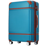 Merax Luggage Sets, Hardshell Luggage Sets 4 Pieces 20"+24"+28" Luggages and Cosmetic Case Spinner Suitcase with TSA Lock Lightweight, Blue