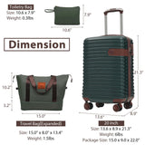 Merax Suitcase Set with Spinner Wheels TSA Lock Durable Hardshell 22x14x9 Airline Approved Carry on Luggage for Travel Women Men