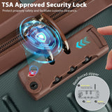 Merax Suitcase Set with Spinner Wheels TSA Lock Durable Hardshell 22x14x9 Airline Approved Carry on Luggage for Travel Women Men