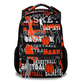 Mercuryelf Basketball Backpack for Boys Girls, 16 Inch Black Backpacks for School Travel, Cool Lightweight Bookbag for Kids