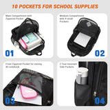 Mesh Backpack for School Beach Heavy Duty Net Bookbag for Girls Boys, Black