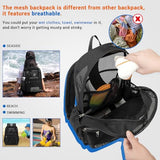 Mesh Backpack for School Beach Heavy Duty Net Bookbag for Girls Boys, Black