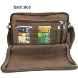 Messenger Bag for Men Canvas Shoulder Women Canvas Handbag Crossbody Shoulder Bag for Tablet Work Bag Travel Purse Tons of Pockets Coffee