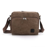 Messenger Bag for Men Canvas Shoulder Women Canvas Handbag Crossbody Shoulder Bag for Tablet Work Bag Travel Purse Tons of Pockets Coffee