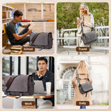 Messenger Bag for men Laptop Bag UnisexRetro Canvas Bag14 - 15.6 inches Casual single shoulder bag For Work College Travel (grey)