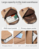 Messenger Bag for Men Small Sling Crossbody Backpack for Men Women Canvas Strap Backpack for Working Hiking Cycling Travel, Khaki