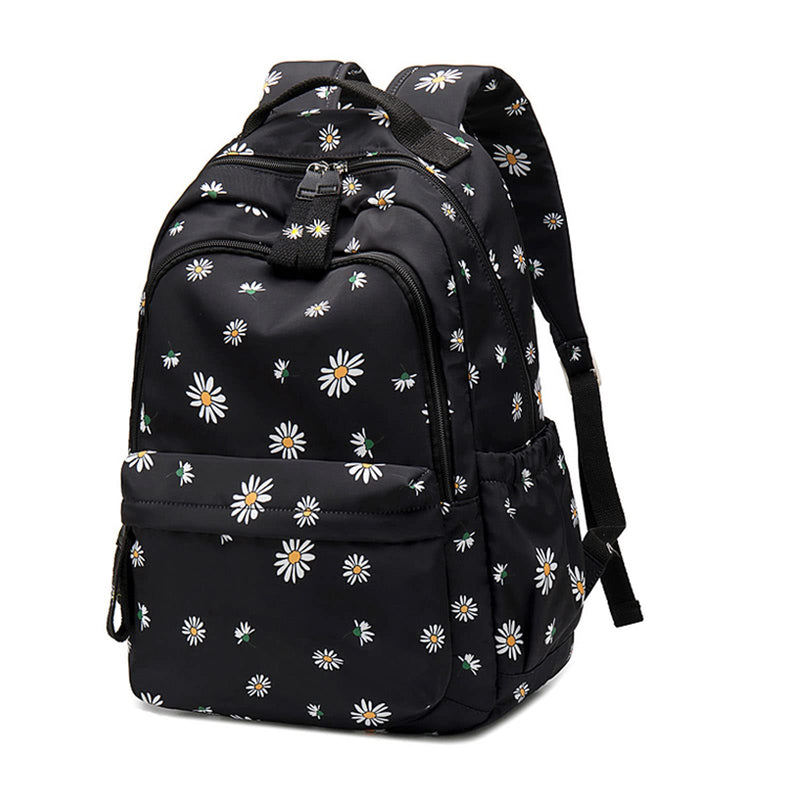 Mfikaryi Daisy Prints Backpack for Girls Middle School Bookbag Elementary School Bags for Teens