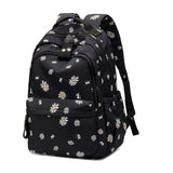 Mfikaryi Daisy Prints Backpack for Girls Middle School Bookbag Elementary School Bags for Teens