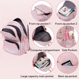 Mfikaryi Kids Girls Backpack with Lunch Box Cute Girls Bookbag for School Backpack Lunch Box Combo