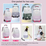Mfikaryi Rolling Backpack,Backpack with Wheels for Boys,Capacity Wheeled Bookbag for School,Roller Backpack