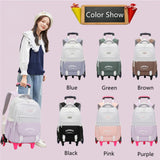 Mfikaryi Rolling Backpack,Backpack with Wheels for Boys,Capacity Wheeled Bookbag for School,Roller Backpack