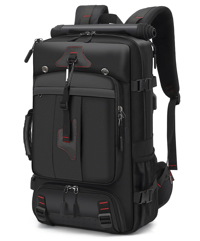 Mfinesun Travel Backpack for Men & Women, 50L Large Carry on Backpack Durable Convertible Duffle Bag Fit for 17 Inch Laptop with Shoe Compartment, Wet Pocket