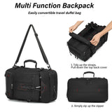 Mfinesun Travel Backpack for Men & Women, 50L Large Carry on Backpack Durable Convertible Duffle Bag Fit for 17 Inch Laptop with Shoe Compartment, Wet Pocket