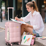 MGB Hardside Carry On Luggage with Spinner Wheels & Built - in TSA Lock, Durable Suitcase Rolling Luggage with Scratch - Resistant Surface, Carry - On 20 - Inch, Pink