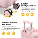 MGB Hardside Carry On Luggage with Spinner Wheels & Built - in TSA Lock, Durable Suitcase Rolling Luggage with Scratch - Resistant Surface, Carry - On 20 - Inch, Pink