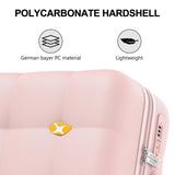 MGB Hardside Carry On Luggage with Spinner Wheels & Built - in TSA Lock, Durable Suitcase Rolling Luggage with Scratch - Resistant Surface, Carry - On 20 - Inch, Pink