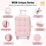 MGB Hardside Carry On Luggage with Spinner Wheels & Built - in TSA Lock, Durable Suitcase Rolling Luggage with Scratch - Resistant Surface, Carry - On 20 - Inch, Pink